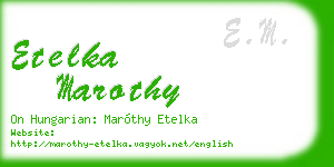 etelka marothy business card