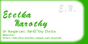 etelka marothy business card